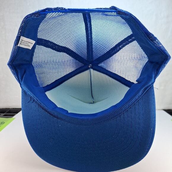 Vintage Funny Saying Trucker Hat Cap Mesh Snapback Blue "I'll Kick Your A$$" - Picture 6 of 8